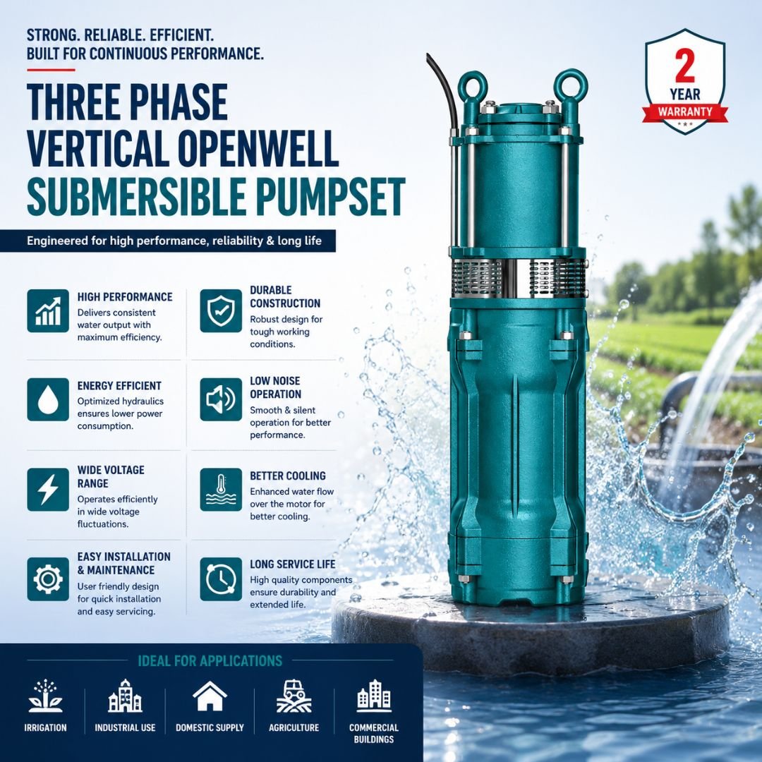 Three Phase Vertical Openwell Submersible Pumpset - Image 4