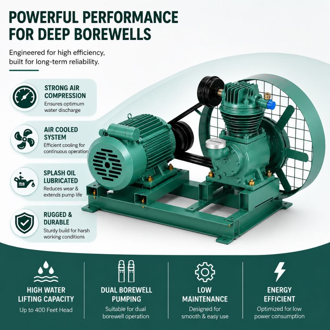 Belt Driven Borewell Compressor Pump - Image 3