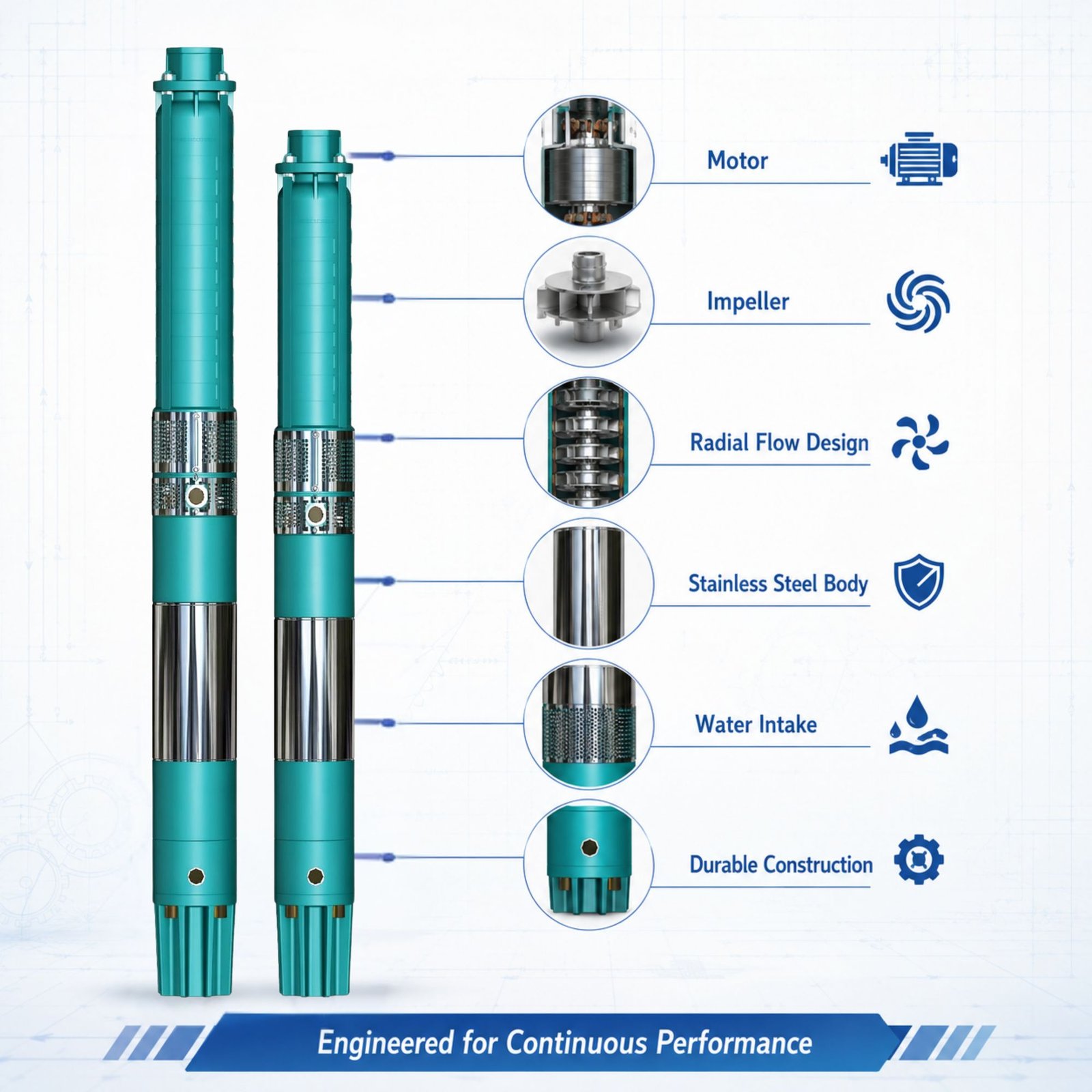 V-6 Submersible Pump Radial Flow - Image 4